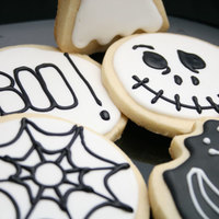 Halloween Sugar Cookies Halloween Sugar cookies with Black and White Royal Icing