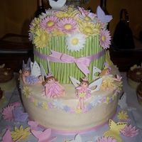 Fairies And Flowers this was a carrot cake iced with decorators cream cheese iceing(recipe on CC) and it was soooo good!!! fairies flowers and butter flies...