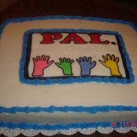 Pals Cake is butter cream with buttercream transfer.