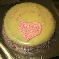 Very First Cake Well just like the title suggests this is my first cake, Picture really does not do it justice. Chocolate mudcake with white chocolate...