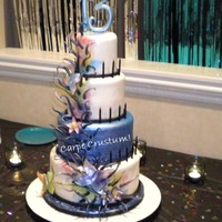 Hannah's 13Th B-Day Inspired by the invitation and mthiberge's Classy Black and White Cake. Thanks for the inspiration! MFF, BC and gumpaste butterflies,...