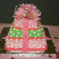 Girly Baby Shower Cake I made this baby shower cake for my best friend when she was pregnant with her first girl after having 2 boys. Triple chocolate fudge cake...