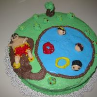 Pool Cake Random Cake I made with a friend, I know its poor quality we weren't tryingto make a masterpiece it was just for fun!