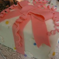 Present Box Cake This is a present box birthday cake. I didn't wait long enough for the fondant to dry on the bow(thats why they are floppy) Its all...