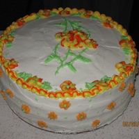 Bridal Shower I made this cake for a lady at my church who was renewing her wedding vows on Memorial Weekend of 2008.