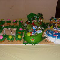 Beach And Baseball Birthday Cake 