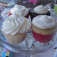 Farmers Market Cupcakes Snickerdoodle, pb cup, red velvet and lemon.