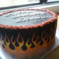 Flames Birthday cake for a very gay friend =)