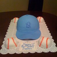 Baseball Cap And Mini Baseballs Made for my nephew. Special thanks to Renne2007 and Cakesmade4u who answered my questions as to how to make the cake, both theirs are...