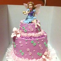 Fairy Cake very mini chocolate cake... 3" & 6" tiers with vanilla buttercream.