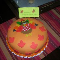 Happy Turkey one of my first fondant cakes for thanksgiving 06.Vanilla cake with brandy almibar and filled with chocolate mousse