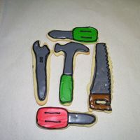 Tool Cookies These are for a neighbor boy who LOVES tools. Practice cookies for me.