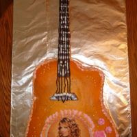 Taylor Swift Guitar Cake I was asked to do a cake just like 2girliesmama which you can see here. http://cakecentral.com/cake-photo-1335019.html The cake is the size...