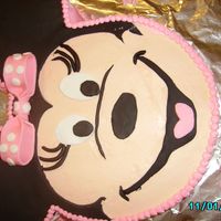 Minnie Mouse Borrowed idea from pics off of Cake central, Coworkers daughter B-day.Thanks for ideas. Hope do not mind for using ideas.