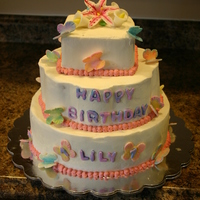 Lily's 1St Birthday Coworker's daughter's 1st B-day, her name is Lily so they wanted Lily's on the smash cake and Butterflys. All made out of...