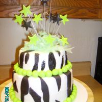 My Niece's 15Th Birthday I made this for my Niece, she is in to the lime green color.