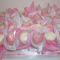 Lollicakes For A Baby Shower Strawberry and Vanilla Lollicakes for a Baby Shower