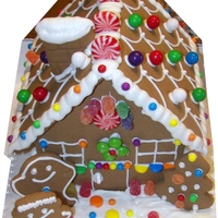 Home Sweet Home A gingerbread house I put together as a favor for a friend. The kit didn't come with enough candy so I opened a pack of skittles that...