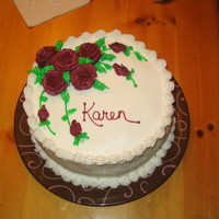 Birthday Cake all buttercream with buttercream roses