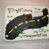 Txdot Retirement Cake All buttercream except rooster and wagon.