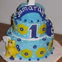 Care Bear Cake This cake is marble, with a chocolate cream cheese filling and all cream cheese frosting. The mother wanted no pink on the cake so I went...