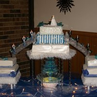 Tina And Matias' Wedding Cake My first wedding cake for my nephew and his wife, and my first cake posted on cc. White with bc filling (bride request) everything is cover...