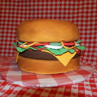 Huge Burger This is a 12 inch round Hamburger cake