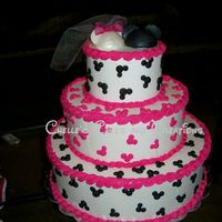 Mickey And Minnie Wedding Cake This also is a dummy cake for a fair. Royal Icing and Fondant