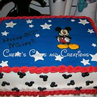 Mickey Birthday Cake This is a dummy cake for a Fair entry. Actually this is the first time I have used Royal Icing or even tried color flow.