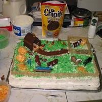 On The Farm I made this cake for Father's Day for my Grandpa. The cake is chocolate with Cool Whip icing. I used colored coconut for the grass,...