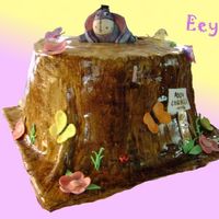 Eeyore On A Stump I am so proud of this cake! I hand sculpted Eeyore. Everything is hand painted. This was my first try at gelatin butterflies and I did not...
