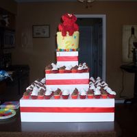 Elmo Cake/cupcake Tower I made this for my friends son. It was my first time with RKT and I loved it. Top smash cake was WASC with strawberry and banana. WASC and...