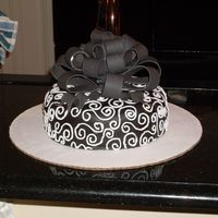 Black And White Birthday Cake Chocolate fudge cake with MacsMom Mascarpone Filling (very delicious, thanks MacsMom). This cake consisted of a lot of "firsts"...