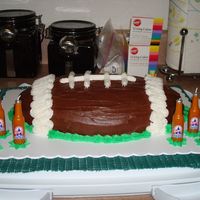 1St Football Cake I made this cake for my uncle's birthday. He loves Football and Beer, so I thought this would be a good combination!!