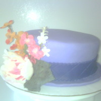 Hat Cake Hat cake, made from 8inch cake, flowers are fake, cake covered with fondant