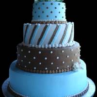 Anniversary Cake Cake buttercream icing, fondant accents