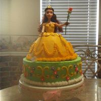 Belle White cake with BC frosting and fondant accents. Made for granddaughter's 2nd b'day. Thanks to CC for the inspiration.