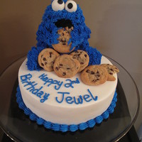 Cookie Monster Cake This cake was for my niece's 2nd birthday. She loves cookie Monster! This idea came from the many cookie monster cakes here on CC. I...