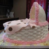 Bassinet Half white, Half Chocolate cake with Buttercream.