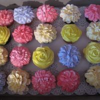 Flower Cupcakes I made these for Mother's Day. They are just vanilla and chocolate cupcakes with buttercream icing. This is the first time I tried...