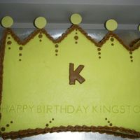 Prince Crown cut out of 11 x 15 sheet cake