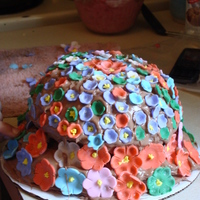 Flower Easter Cake This is a cake my girls made for easter...they were so proud of this cake.