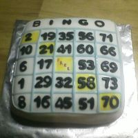 80Th Birthday !! I MADE THIS CAKE FOR MY GRANDMOTHER. SHE LOVES BINGO !!!