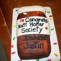 Pill Bottle Cake I made this cake for a friend's son who is being inducted into the Natl Honor Society. He wants to study Pharmacology after graduation...