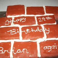 Friend's Birthday Cake I made this cake for a friend's birthday, who is a brick layer/contractor. The royal icing was a bit thick to do piping with but he...