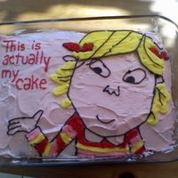 Lola All buttercream. Freehanded Lola for my daughter's second birthday - ran out of colors because I rarely plan ahead more than an hour...