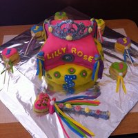 Princess Lilly Rose A LAST MINUTE ORDER...I WAS ABLE TO MAKE TIARA 4 DAYS BEFORE DELIVERY...EVERYTHING ELSE WAS IN 8 HRS...BOTTOM CAKE...DAIRY & EGG FREE...