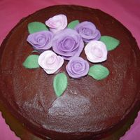 Chocolate Fudge Cake I made this delicious chocolate fudge cake for my birthday, the roses on top are made with gumpaste