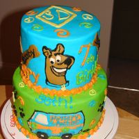 Scooby Doo Birthday 6" chocolate and 8" white. All buttercream. TFL