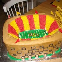 Fsu Cake This is my first attempt at a stadium cake. I think it turned out pretty good. The birthday boy loved it! It is 4 11x9 cakes stacked and...